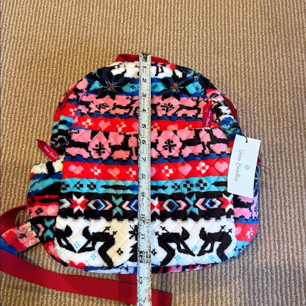 NWT VERA BRADLEY nordic stripe fleece Colorful Patterned Backpack